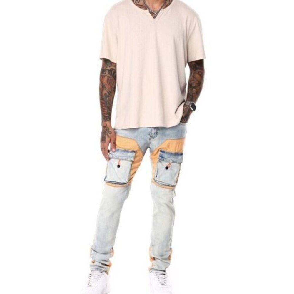 NWT New Runaway Los Angeles, RNWY, The Chapo Cargos Jeans Sz 28 - Picture 4 of 4